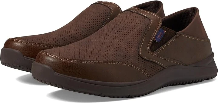 Nunn Bush Conway EZ Moccasin Toe Slip-On Easy Slip-In Loafer Men's Lace-up Boots Brown : 9 W (EE), Synthetic