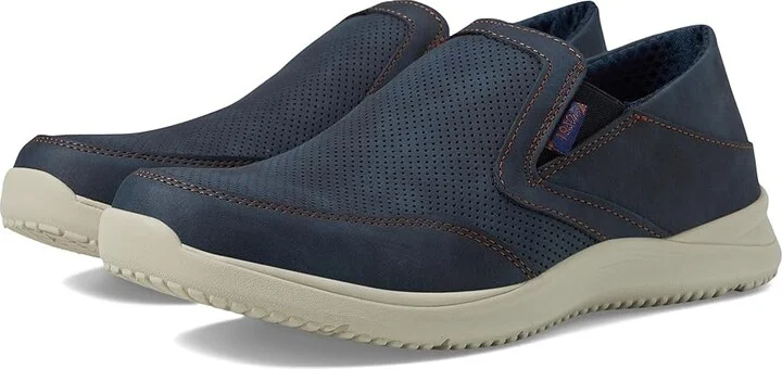 Nunn Bush Conway EZ Moccasin Toe Slip-On Easy Slip-In Loafer Men's Lace-up Boots Navy : 9.5 M (D), Synthetic
