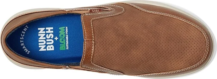 Nunn Bush Conway EZ Moccasin Toe Slip-On Easy Slip-In Loafer Men's Lace-up Boots Tan : 10 W (EE), Synthetic - Image 2