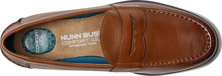 Nunn Bush Drexel Moc Toe Penny Loafer with KORE Walking Comfort Technology Men's Slip on Shoes Cognac : 7 M (D), Leather - Image 3