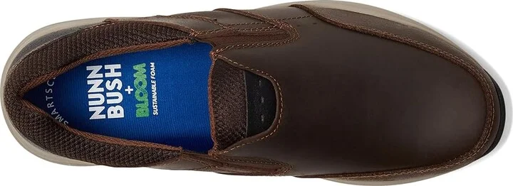Nunn Bush Excursion Waterproof Moccasin Toe Slip-On Men's Shoes Brown CH : 9 M (D), Synthetic/Leather - Image 2