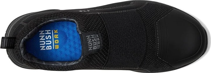 Nunn Bush Grazie AP1 Work Slip-On Slip-Resistant Work Shoe EZ On Athletic Style Sneaker Men's Work Lace-up Boots Black : 13 M (D), Synthetic - Image 2