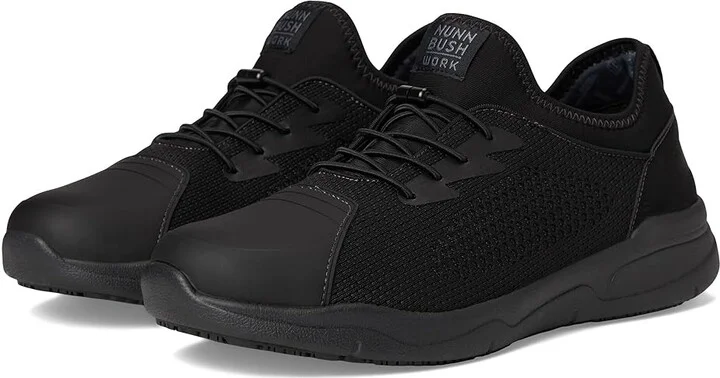 Nunn Bush Grazie Work Oxford Slip-Resistant Work Shoe Athletic Style Sneaker Lace Up Men's Hiking Boots Black : 10.5 W (EE), Synthetic