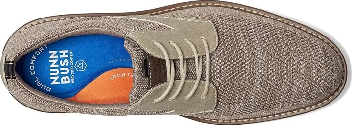 Nunn Bush Griff Plain Toe Knit Oxford Lightweight and Comfortable for any Occasion Knit Lace-Up Men's Lace-up Boots Taupe : 9.5 M (D) - Image 2