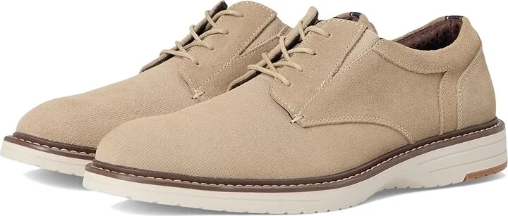 Nunn Bush Griff Plain Toe Oxford Lightweight and Comfortable for all Occasions Suede Lace-Up Men's Lace-up Boots Stone : 9.5 M (D)