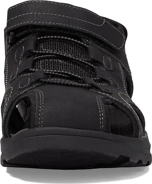 Nunn Bush Huck Sport Closed Toe Fisherman Sandal Men's Shoes Black : 7 M (D), Synthetic/Textile - Image 2