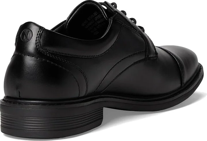 Nunn Bush Jarvis Cap Toe Oxford Dress Casual Business Formal Lace Up Men's Lace Up Wing Tip Shoes Black : 7.5 M (D), Leather - Image 4