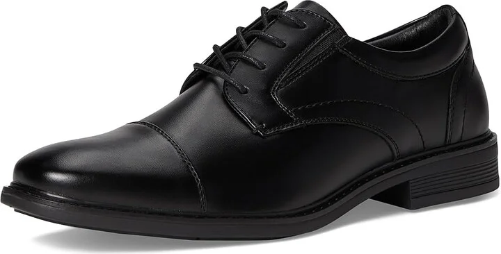 Nunn Bush Jarvis Cap Toe Oxford Dress Casual Business Formal Lace Up Men's Lace Up Wing Tip Shoes Black : 7.5 M (D), Leather - Image 5