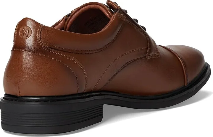 Nunn Bush Jarvis Cap Toe Oxford Dress Casual Business Formal Lace Up Men's Lace Up Wing Tip Shoes Cognac : 11.5 M (D), Leather - Image 4