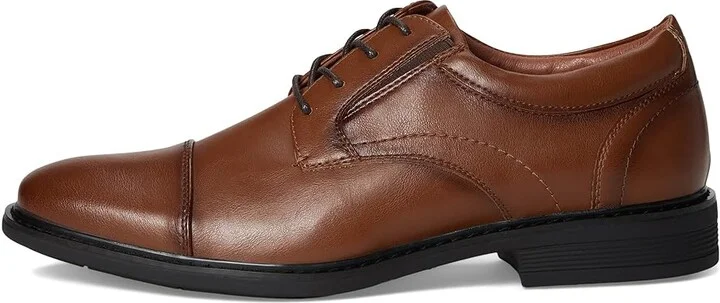 Nunn Bush Jarvis Cap Toe Oxford Dress Casual Business Formal Lace Up Men's Lace Up Wing Tip Shoes Cognac : 11.5 M (D), Leather - Image 6