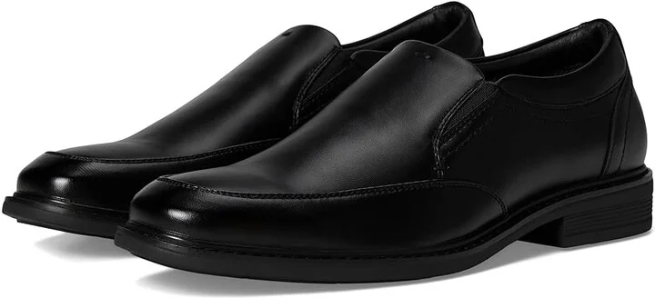 Nunn Bush Jarvis Moccasin Toe Slip-On Dress Casual Business Loafers Men's Lace Up Wing Tip Shoes Black : 8.5 M (D), Leather/Rubber/Suede