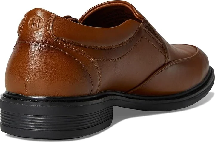 Nunn Bush Jarvis Moccasin Toe Slip-On Dress Casual Business Loafers Men's Lace Up Wing Tip Shoes Cognac : 10.5 W (EE), Leather/Rubber/Suede - Image 4