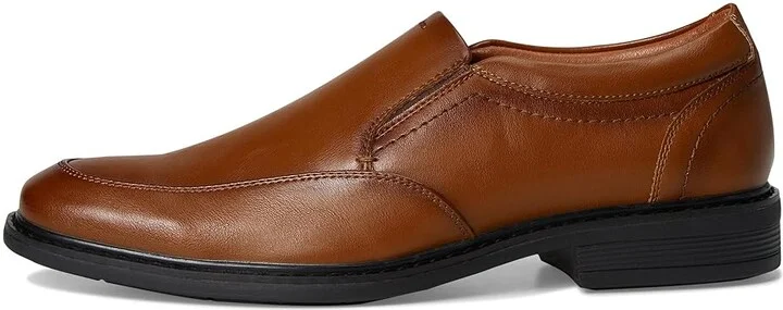 Nunn Bush Jarvis Moccasin Toe Slip-On Dress Casual Business Loafers Men's Lace Up Wing Tip Shoes Cognac : 10.5 W (EE), Leather/Rubber/Suede - Image 6