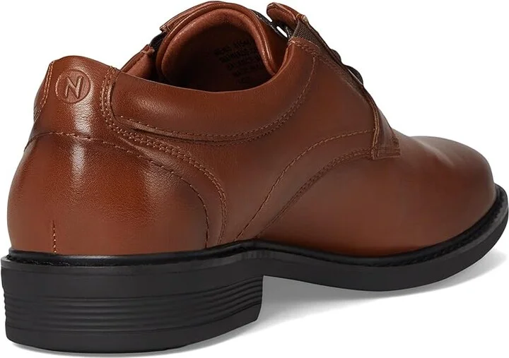 Nunn Bush Jarvis Plain Toe Oxford Dress Casual Business Formal Lace Up Men's Lace Up Wing Tip Shoes Cognac : 11 W (EE), Leather - Image 4