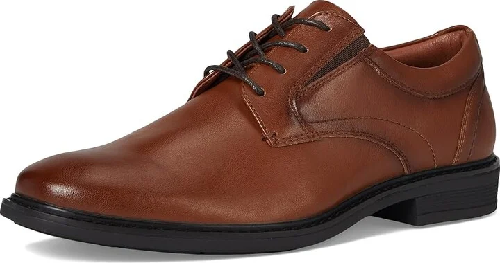 Nunn Bush Jarvis Plain Toe Oxford Dress Casual Business Formal Lace Up Men's Lace Up Wing Tip Shoes Cognac : 11 W (EE), Leather - Image 5