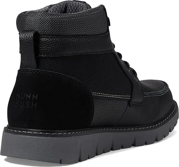 Nunn Bush Karnak Moc Toe Boot Lightweight Comfortable Chukka Men's Boots Black : 12 W (EE), Leather - Image 4