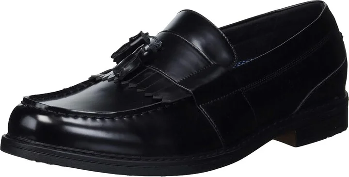Nunn Bush Keaton Moc Toe Kiltie Tassel Loafer Men's Slip-on Dress Shoes Black Polished : 7.5 M (D), Leather/Synthetic - Image 2