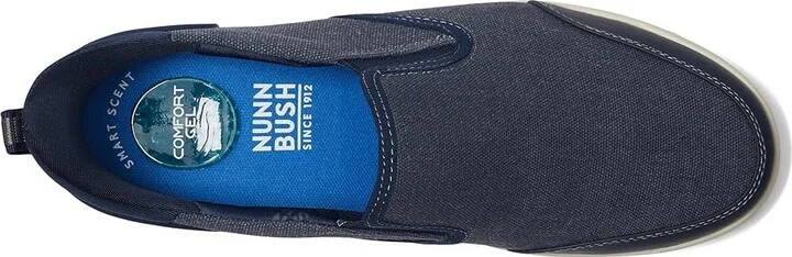 Nunn Bush Kore City Walk Canvas EZ Moc Toe Slip-On Sneakers Easy On and Easy Men's Lace-up Boots Blue : 7.5 M (D) - Image 2