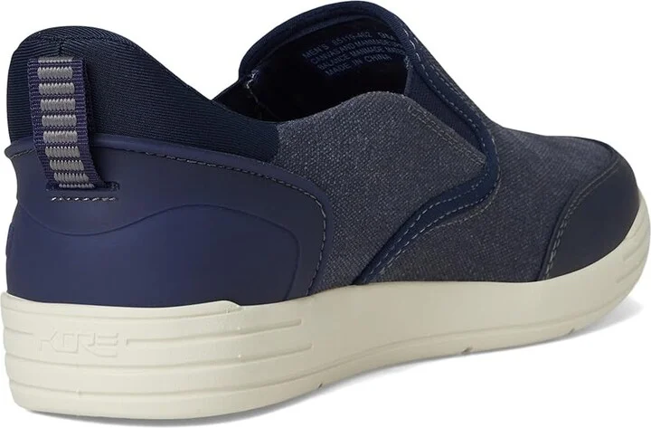 Nunn Bush Kore City Walk Canvas EZ Moc Toe Slip-On Sneakers Easy On and Easy Men's Lace-up Boots Blue : 7.5 M (D) - Image 4