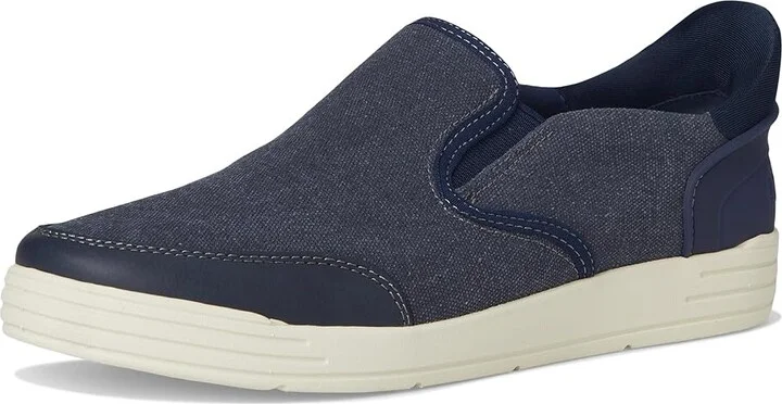 Nunn Bush Kore City Walk Canvas EZ Moc Toe Slip-On Sneakers Easy On and Easy Men's Lace-up Boots Blue : 7.5 M (D) - Image 5
