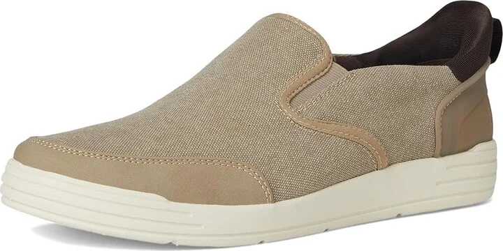 Nunn Bush Kore City Walk Canvas EZ Moc Toe Slip-On Sneakers Easy On and Easy Men's Lace-up Boots Stone : 14 M (D) - Image 5