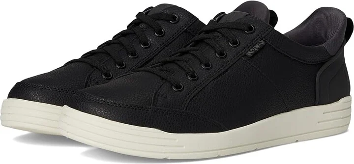 Nunn Bush Kore City Walk EZ Moccasin Toe Lace-Up Lightweight Easy-On Easy-Off Oxford Men's Shoes Black : 14 M (D), Faux Leather