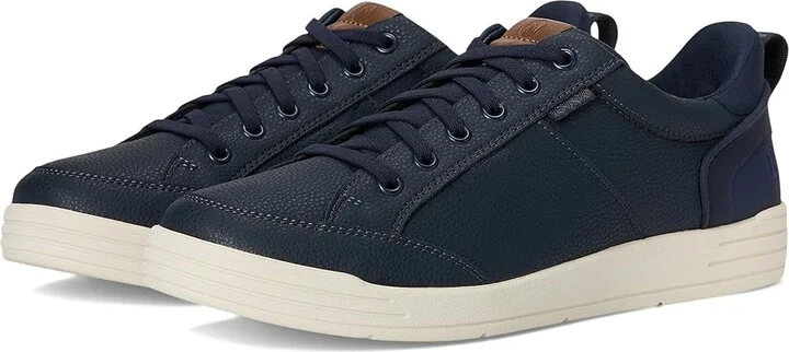 Nunn Bush Kore City Walk EZ Moccasin Toe Lace-Up Lightweight Easy-On Easy-Off Oxford Men's Shoes Navy : 9 W (EE), Faux Leather