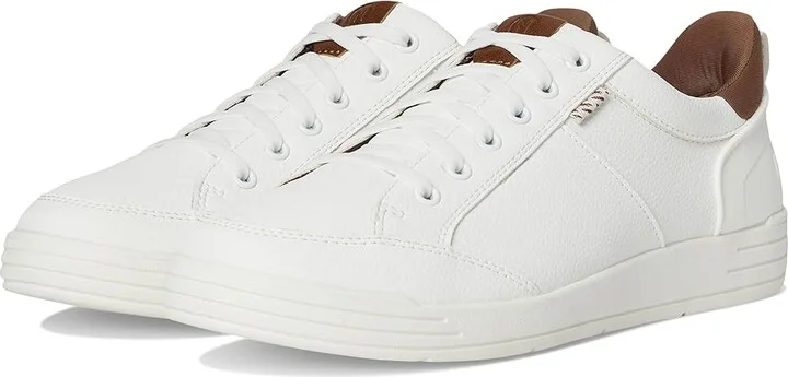 Nunn Bush Kore City Walk EZ Moccasin Toe Lace-Up Lightweight Easy-On Easy-Off Oxford Men's Shoes White : 12 W (EE), Faux Leather