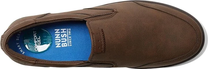 Nunn Bush Kore City Walk Moc Toe Slip-On Men's Shoes Dark Brown : 7 M (D), Synthetic - Image 3