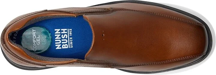 Nunn Bush Kore Pro Bicycle Toe Slip-On Men's Shoes Cognac : 9 M (D), Synthetic/Leather - Image 2