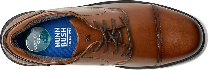 Nunn Bush Kore Pro Cap Toe Oxford Men's Shoes Cognac : 9 M (D), Synthetic/Leather - Image 2