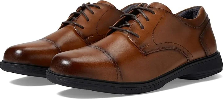 Nunn Bush Kore Pro Cap Toe Oxford Men's Shoes Cognac : 9 M (D), Synthetic/Leather
