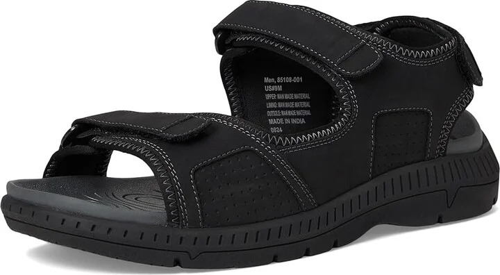 Nunn Bush Laguna 3 Strap River Sandal Lightweight Adjustable and Comfortable Men's Sandals Black : 11 M (D), Synthetic - Image 5