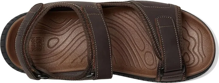 Nunn Bush Laguna 3 Strap River Sandal Lightweight Adjustable and Comfortable Men's Sandals Brown : 9 M (D), Synthetic - Image 2