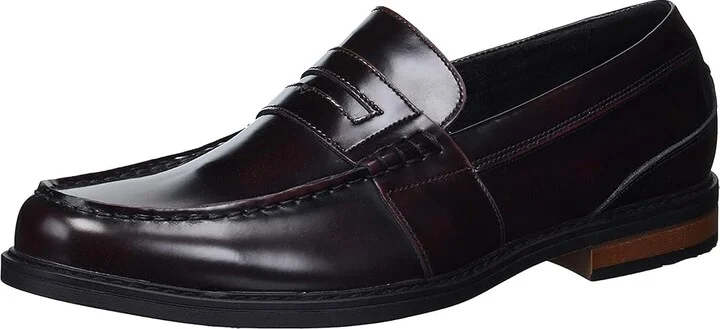 Nunn Bush Lincoln Penny Loafer Men's Slip-on Dress Shoes Burgundy Polished : 7 M (D), Leather - Image 2