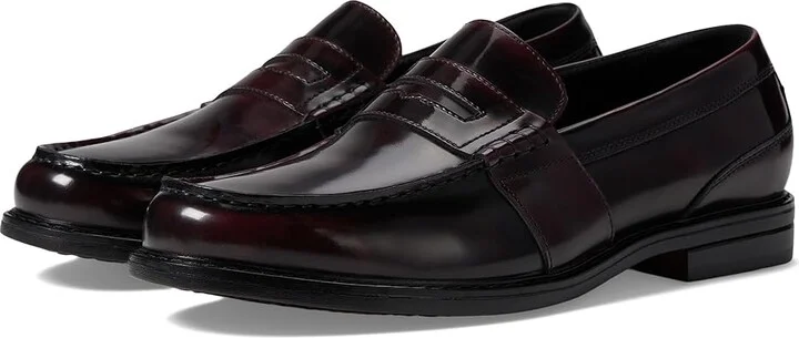 Nunn Bush Lincoln Penny Loafer Men's Slip-on Dress Shoes Burgundy Polished : 7 M (D), Leather