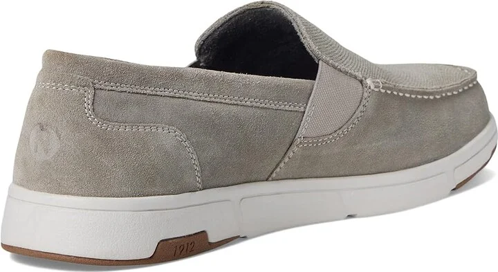 Nunn Bush Luca Moccasin Toe Venetian Suede Slip-On Lightweight Comfortable Loafers Men's Lace-up Boots Gray : 10 M (D) - Image 4