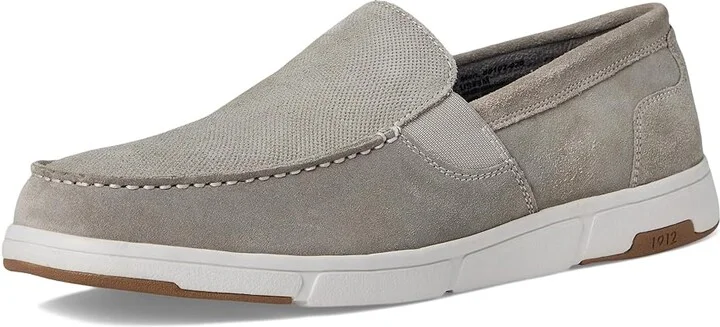 Nunn Bush Luca Moccasin Toe Venetian Suede Slip-On Lightweight Comfortable Loafers Men's Lace-up Boots Gray : 10 M (D) - Image 5