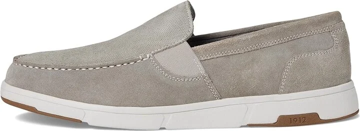 Nunn Bush Luca Moccasin Toe Venetian Suede Slip-On Lightweight Comfortable Loafers Men's Lace-up Boots Gray : 10 M (D) - Image 6