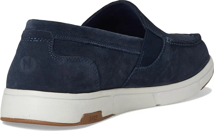 Nunn Bush Luca Moccasin Toe Venetian Suede Slip-On Lightweight Comfortable Loafers Men's Lace-up Boots Navy : 13 W (EE) - Image 4