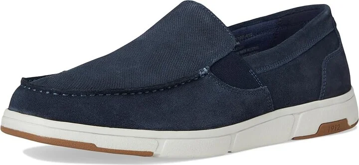 Nunn Bush Luca Moccasin Toe Venetian Suede Slip-On Lightweight Comfortable Loafers Men's Lace-up Boots Navy : 13 W (EE) - Image 5