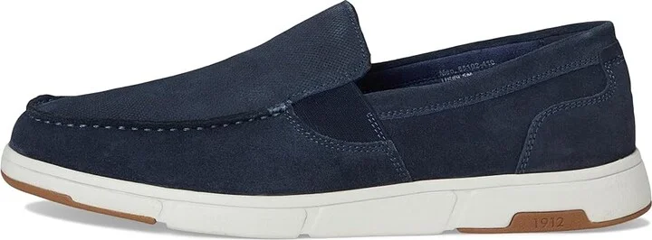 Nunn Bush Luca Moccasin Toe Venetian Suede Slip-On Lightweight Comfortable Loafers Men's Lace-up Boots Navy : 13 W (EE) - Image 6