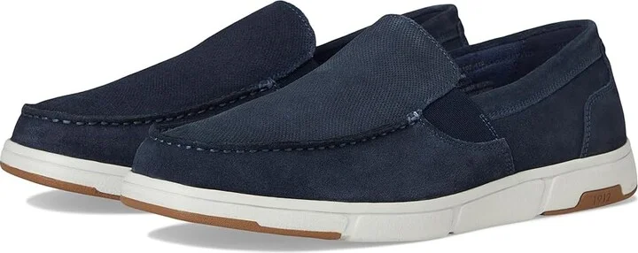 Nunn Bush Luca Moccasin Toe Venetian Suede Slip-On Lightweight Comfortable Loafers Men's Lace-up Boots Navy : 13 W (EE)