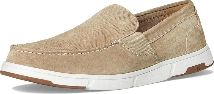 Nunn Bush Luca Moccasin Toe Venetian Suede Slip-On Lightweight Comfortable Loafers Men's Lace-up Boots Stone : 7.5 M (D) - Image 5