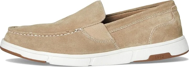 Nunn Bush Luca Moccasin Toe Venetian Suede Slip-On Lightweight Comfortable Loafers Men's Lace-up Boots Stone : 7.5 M (D) - Image 6