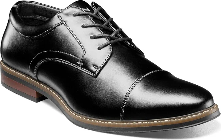 Nunn Bush Men's Carmelo Cap Toe Oxford Classic Modern Formal Lace Up Dress Casual Shoes