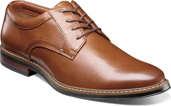 Nunn Bush Men's Carmelo Oxford Classic Modern Formal Plain Toe Lace Up Dress Casual Shoes
