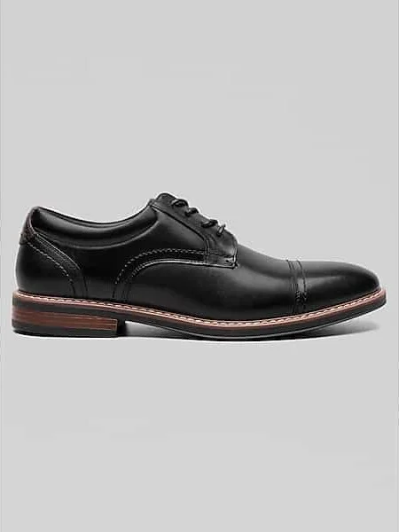 Nunn Bush Men's Centro Flex Cap Toe Oxfords Black/Black
