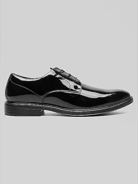 Nunn Bush Men's Centro Formal Flex Plain Toe Oxfords Black Patent