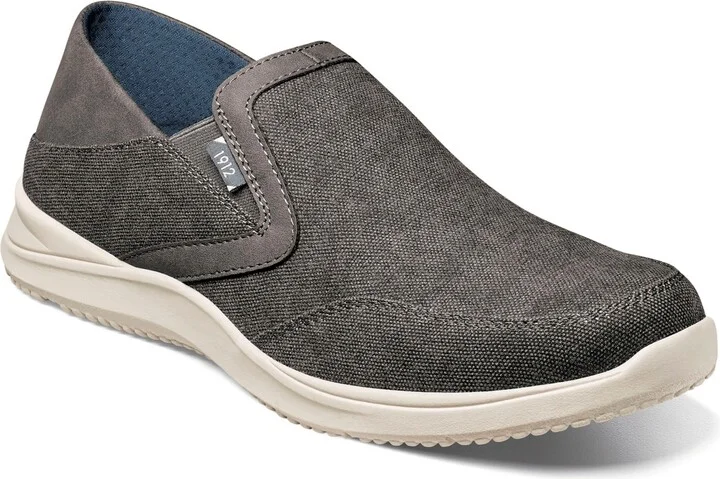 Nunn Bush Men's Conway Ez Canvas Moc Toe Slip On Shoes